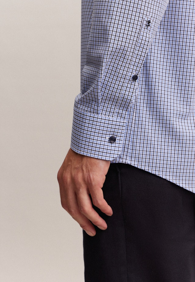 Regular Chemise d'affaires carreaux in Bleu Foncé |  Seidensticker Onlineshop