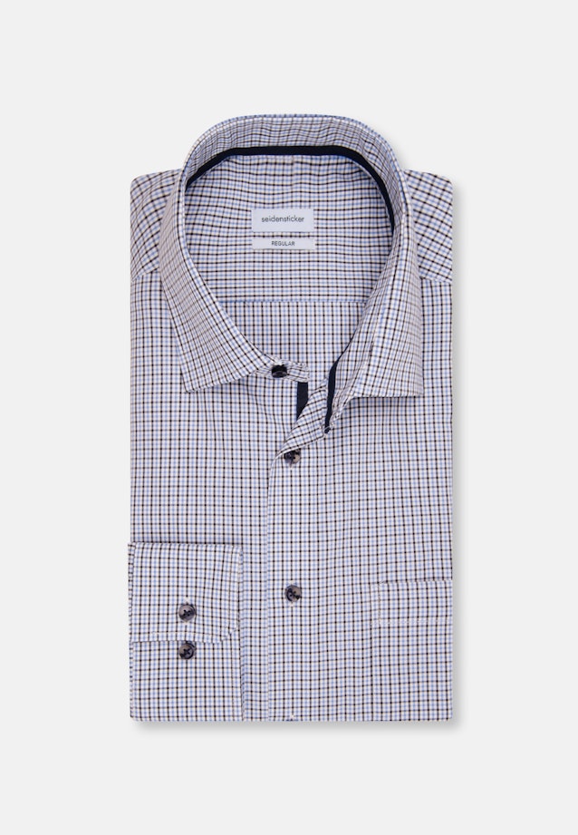 Regular Chemise d'affaires carreaux in Bleu Foncé |  Seidensticker Onlineshop