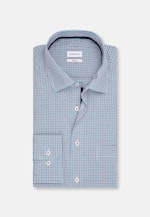 Regular Business Hemd Karo in Türkis |  Seidensticker Onlineshop