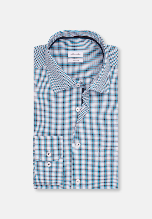 Regular Business Hemd Karo in Türkis |  Seidensticker Onlineshop