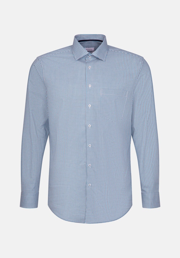 Non-iron Popeline Business overhemd in Regular with Kentkraag in Turquoise |  Seidensticker Onlineshop