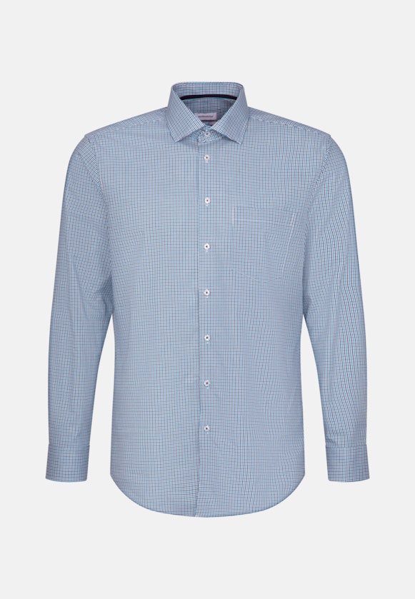 Regular Business Hemd Karo in Türkis |  Seidensticker Onlineshop