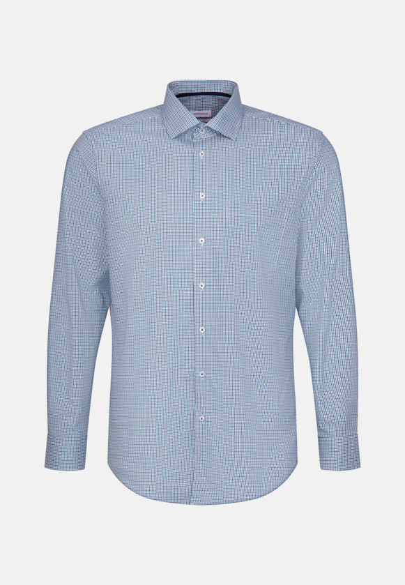 Regular Business Hemd Karo in Türkis |  Seidensticker Onlineshop