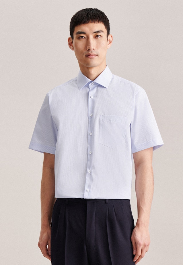 Regular Business Hemd Streifen in Hellblau |  Seidensticker Onlineshop