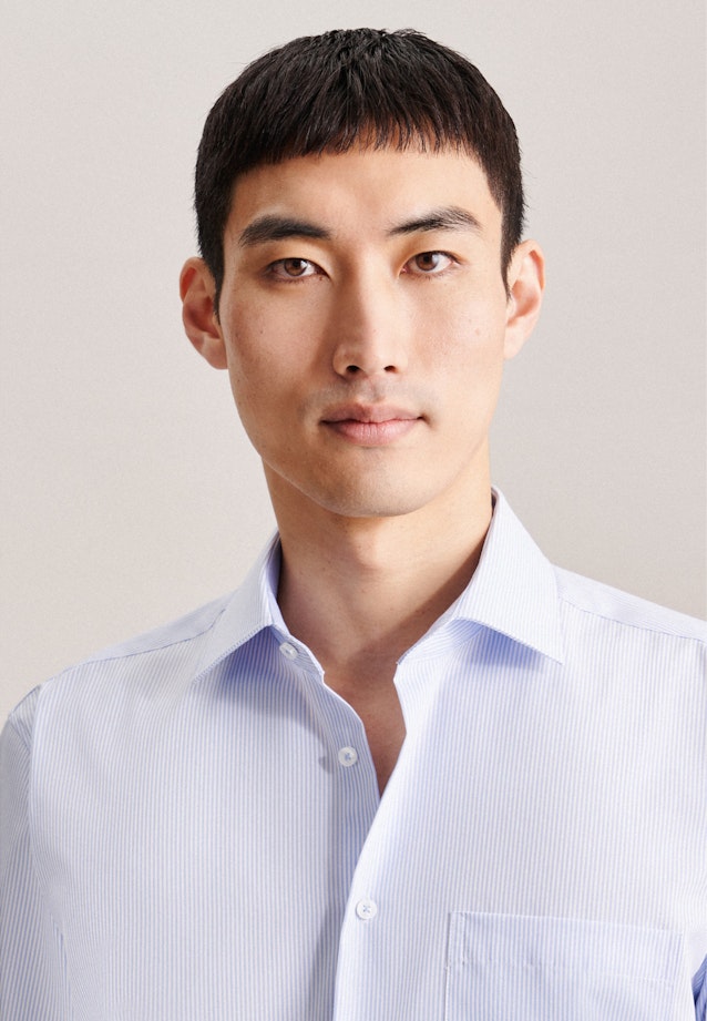 Regular Business Hemd Streifen in Hellblau |  Seidensticker Onlineshop