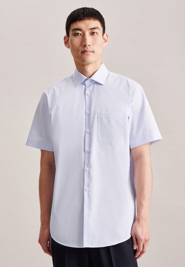 Regular Business Hemd Streifen in Hellblau |  Seidensticker Onlineshop