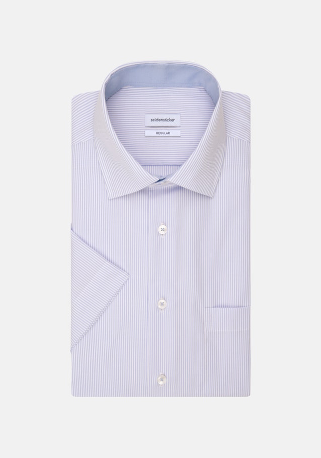 Non-iron Poplin Short sleeve Business Shirt in Regular with Kent-Collar in Light Blue |  Seidensticker Onlineshop