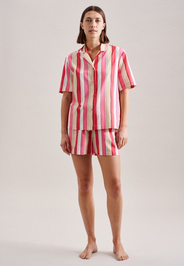 Pyjama Oversized Manche Courte À Revers in Rouge |  Seidensticker Onlineshop