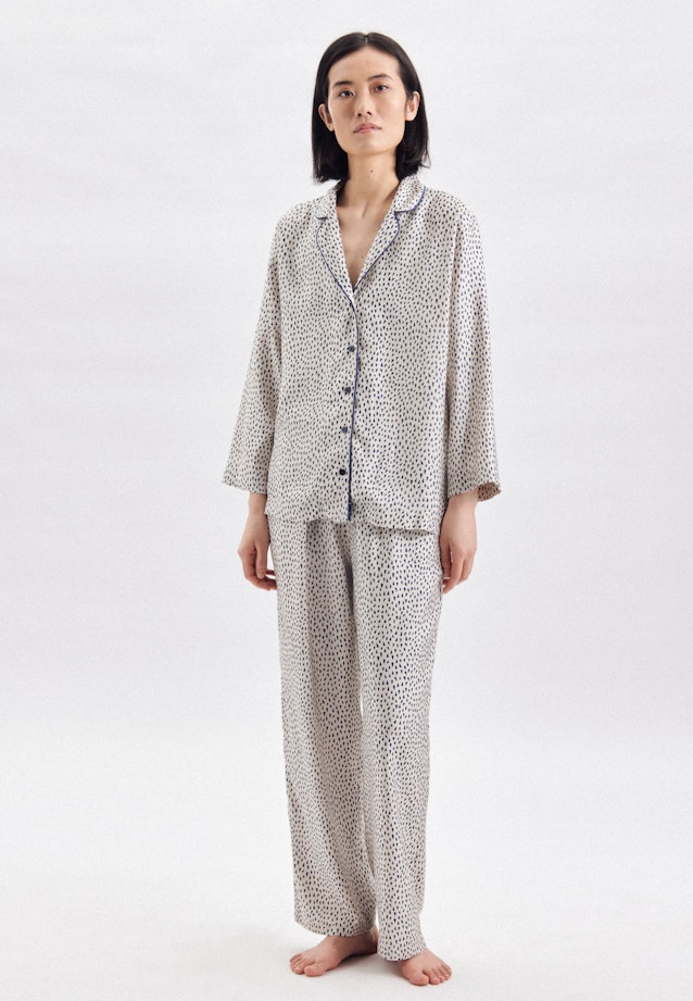 Pyjama Oberteil aus 100% Modal in Heart Print |  Seidensticker Onlineshop