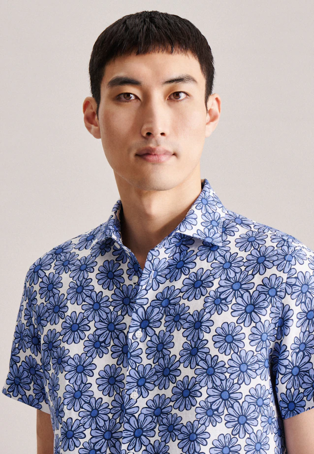 Slim Chemise d'affaires Floral in Bleu Clair |  Seidensticker Onlineshop