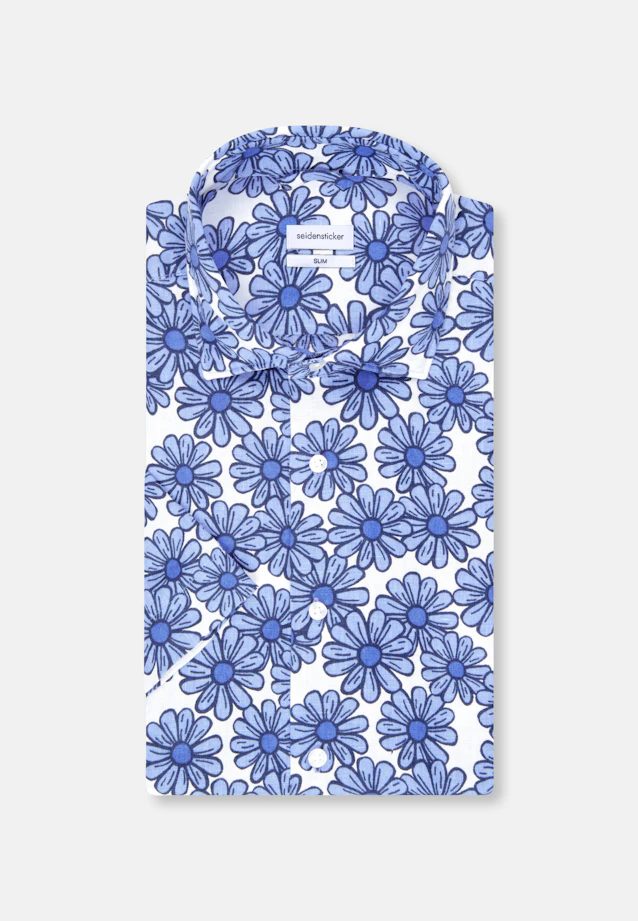 Slim Chemise d'affaires Floral in Bleu Clair |  Seidensticker Onlineshop