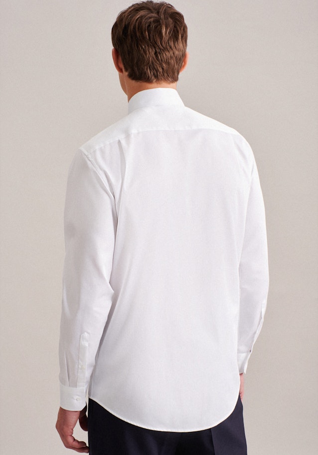 Bügelleichtes Satin Business Hemd in Regular mit Kentkragen in Weiß | Seidensticker Onlineshop