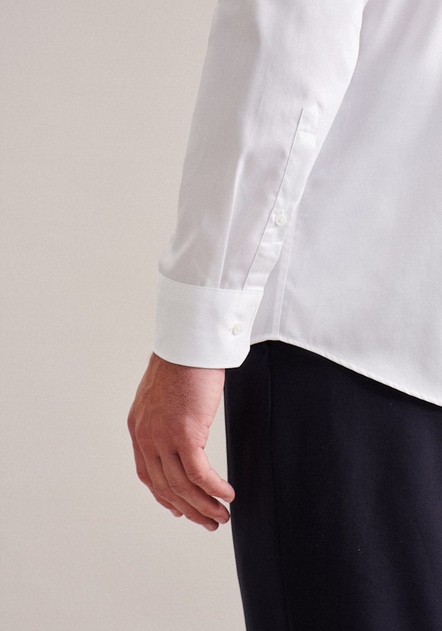 Easy-iron Satin Business Shirt in Regular with Kent-Collar in White |  Seidensticker Onlineshop