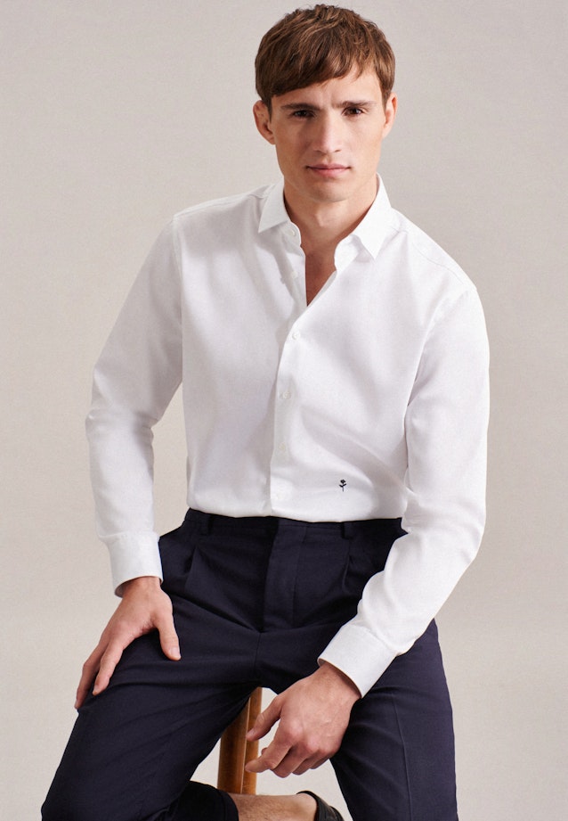 Regular Business shirt Uni in White |  Seidensticker Onlineshop