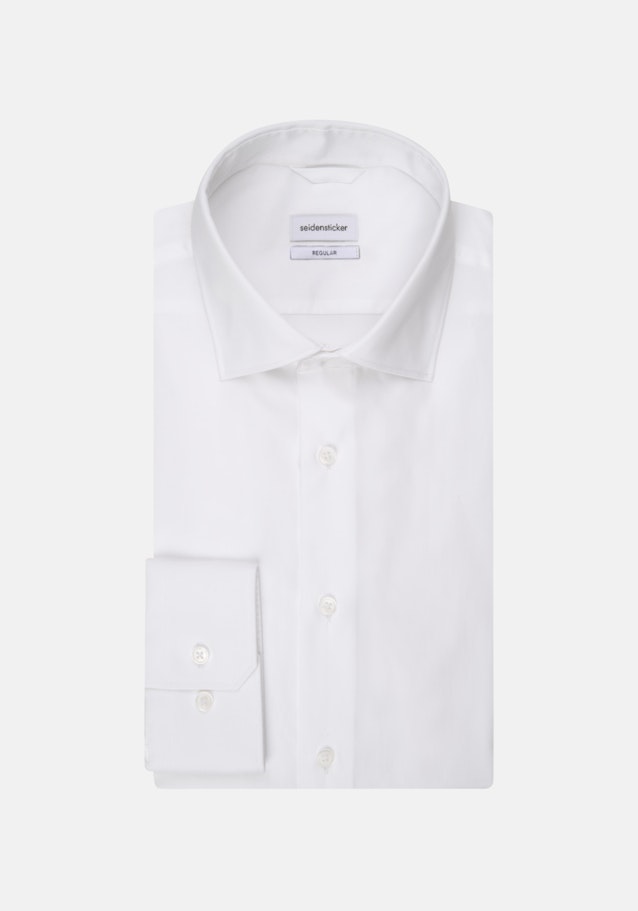 Chemise Business Regular Satin Col Kent in Blanc |  Seidensticker Onlineshop