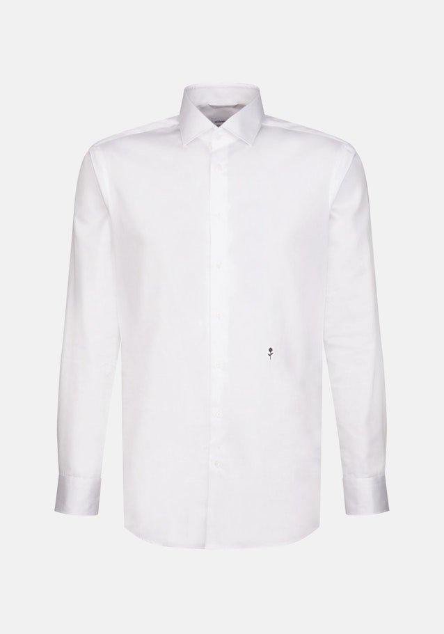 Chemise Business Regular Satin Col Kent in Blanc |  Seidensticker Onlineshop