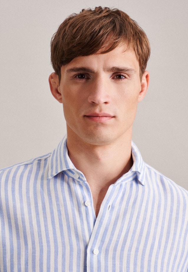 Regular Chemise d'affaires rayures in Bleu Clair |  Seidensticker Onlineshop