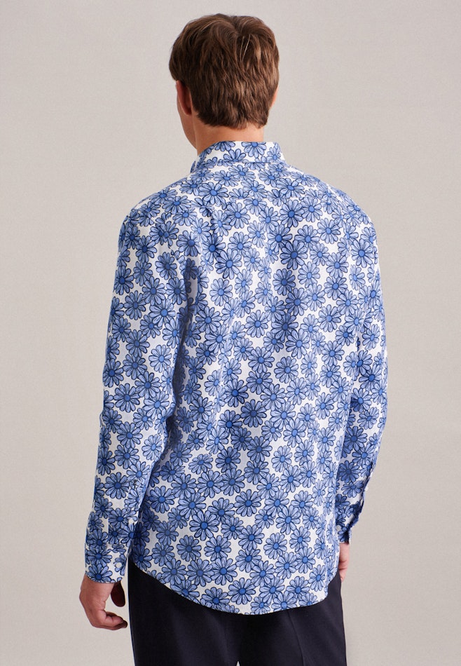 Regular Business Hemd Floral in Hellblau | Seidensticker Onlineshop