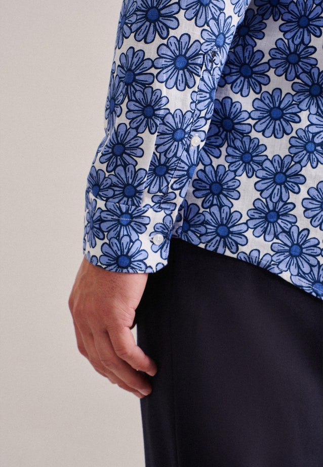 Regular Business Hemd Floral in Hellblau |  Seidensticker Onlineshop