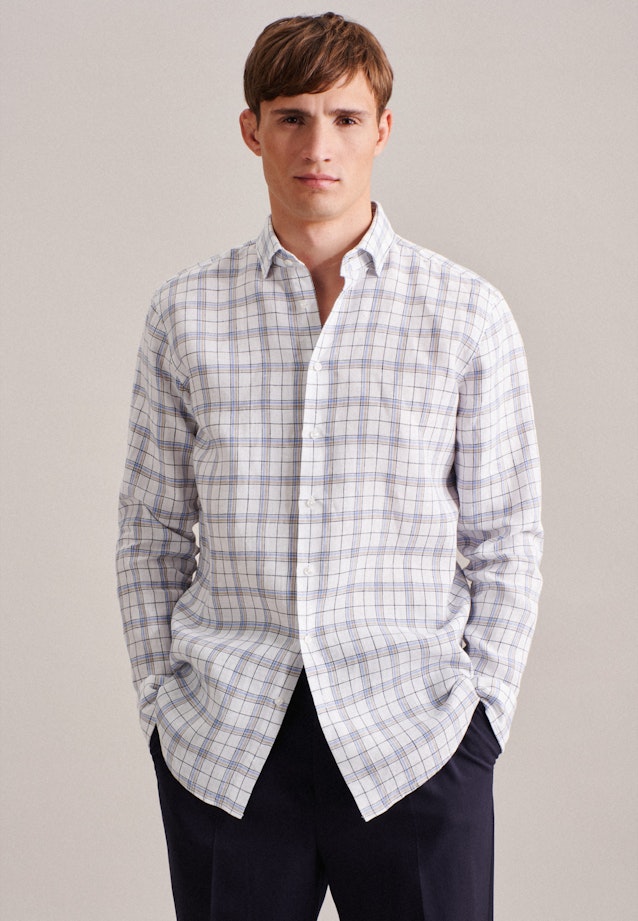 Regular Business Hemd Karo in Braun |  Seidensticker Onlineshop