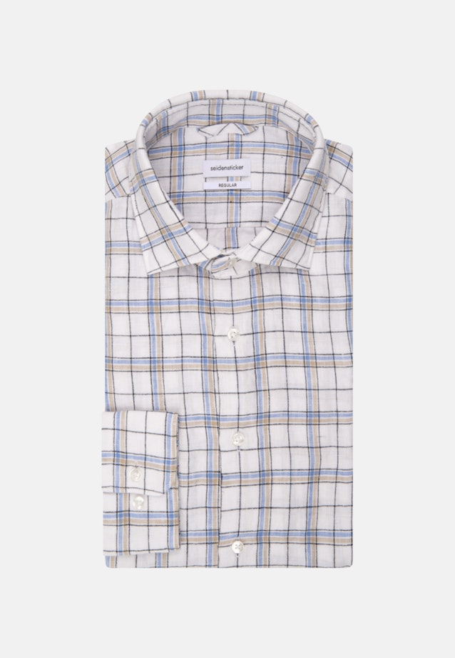 Business Shirt in Regular with Kent-Collar in Brown |  Seidensticker Onlineshop