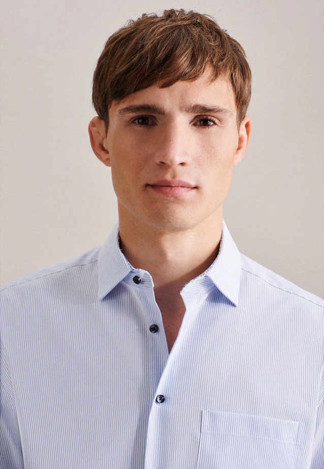 Regular Business shirt Stripe in Light Blue |  Seidensticker Onlineshop