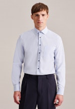 Regular Chemise d'affaires rayures in Bleu Clair |  Seidensticker Onlineshop