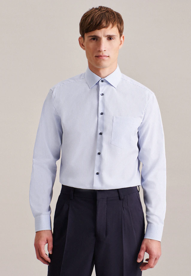 Regular Business shirt Stripe in Light Blue |  Seidensticker Onlineshop