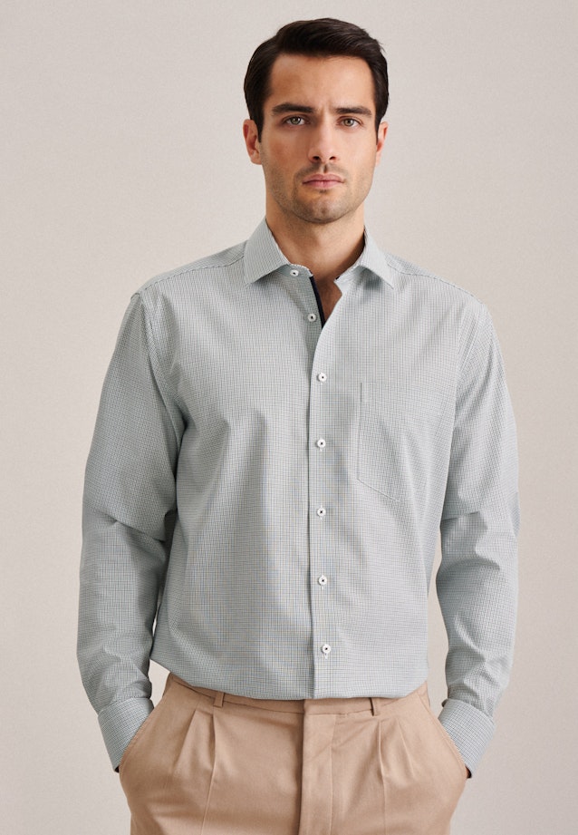 Regular Business Hemd Karo in Grün |  Seidensticker Onlineshop