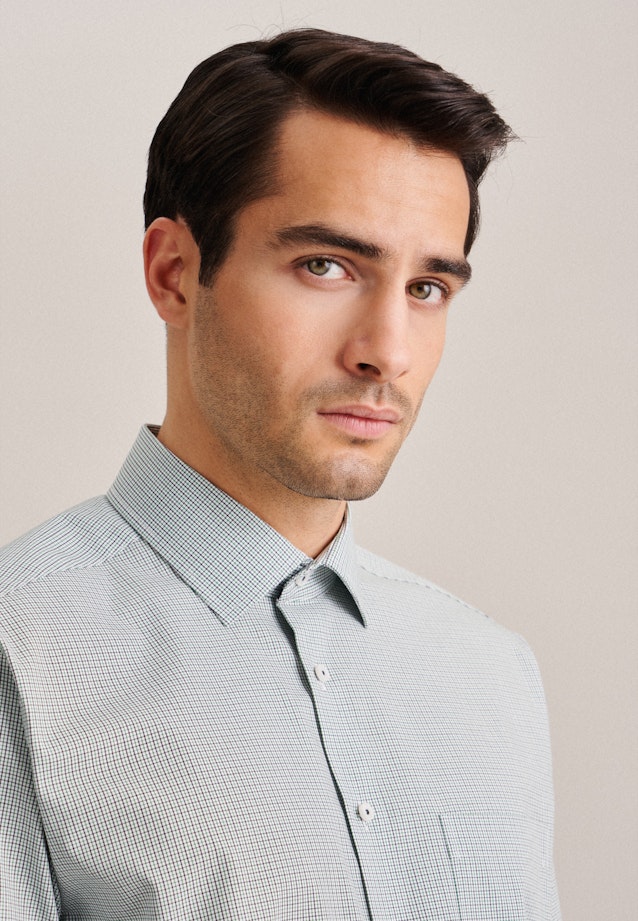 Regular Business Hemd Karo in Grün |  Seidensticker Onlineshop