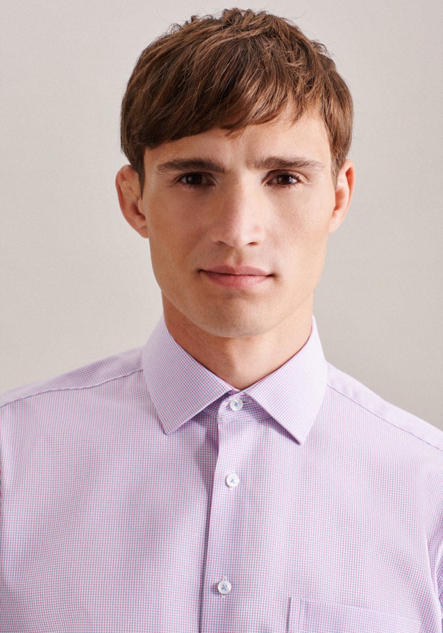 Non-iron Poplin Business Shirt in Regular with Kent-Collar in Pink | Seidensticker Onlineshop
