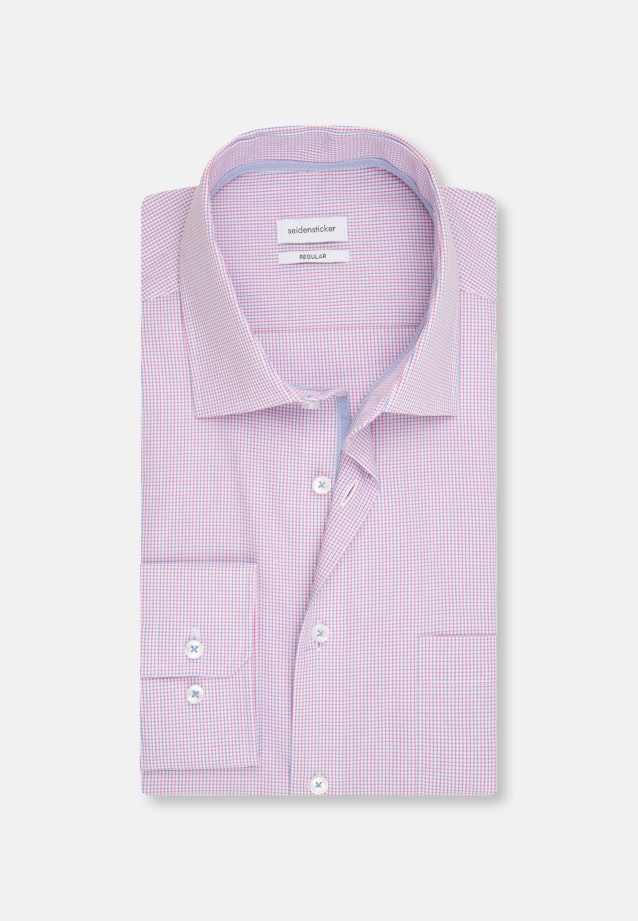 Regular Business shirt Check in Pink |  Seidensticker Onlineshop