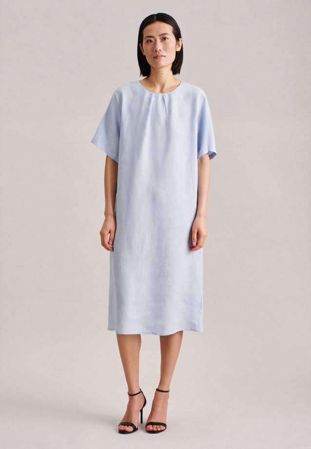 Leinen Midi Kleid in Hellblau |  Seidensticker Onlineshop