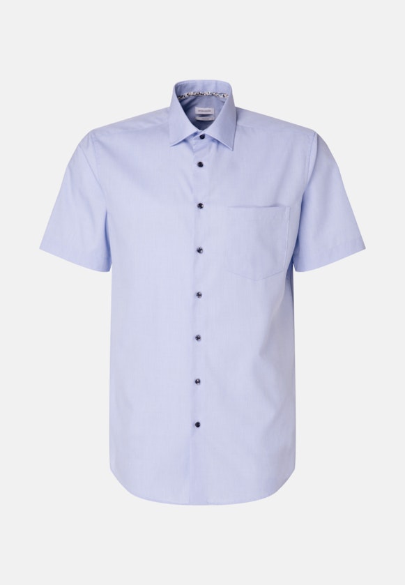 Non-iron Structure Short sleeve Business Shirt in Comfort with Kent-Collar in Light Blue |  Seidensticker Onlineshop