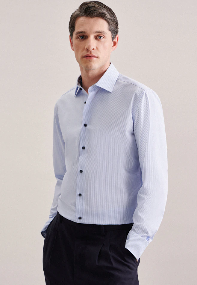 Slim Chemise d'affaires rayures dans Bleu Clair | Boutique en ligne Seidensticker