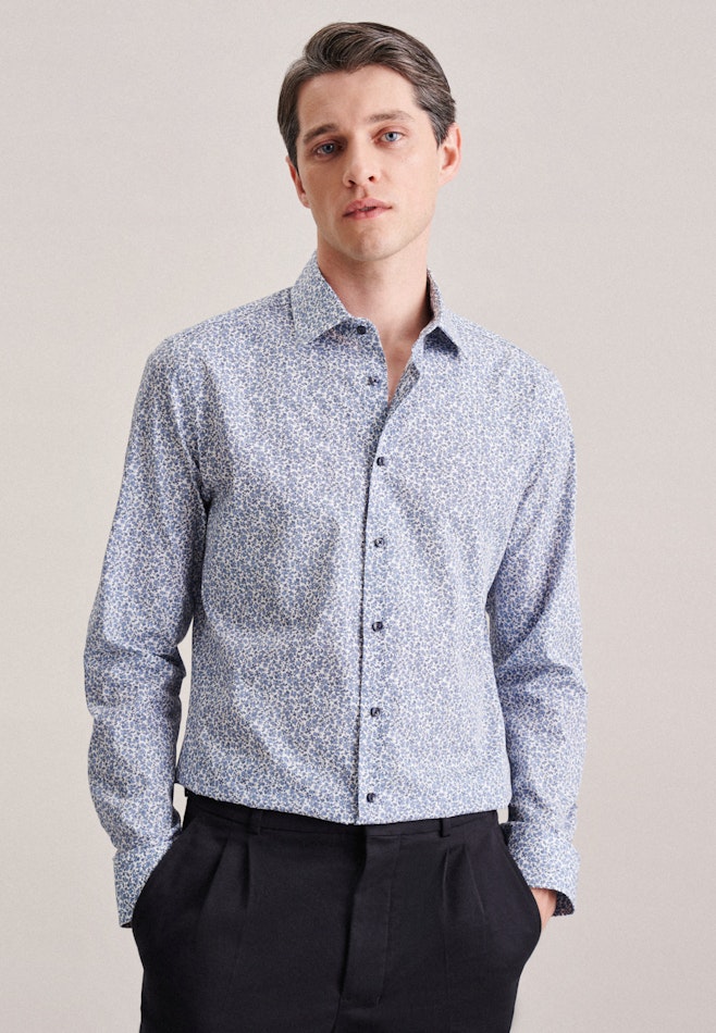 Slim Chemise Business Imprimé dans Bleu Clair | Boutique en ligne Seidensticker