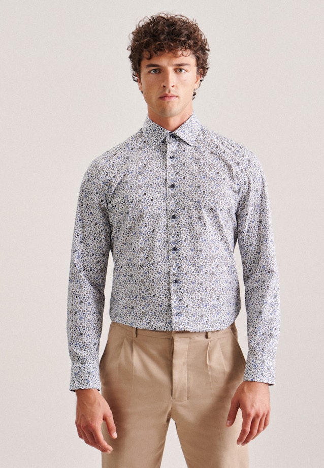Business Shirt in Slim with Kent-Collar in Green | Seidensticker Onlineshop