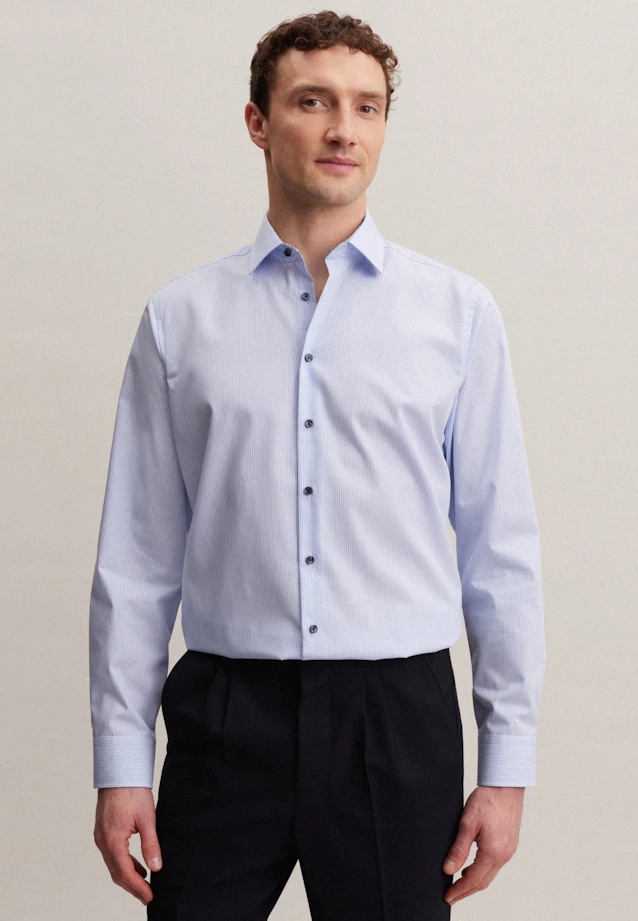 Shaped Chemise d'affaires rayures in Bleu Clair |  Seidensticker Onlineshop