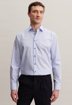 Non-iron Poplin Business Shirt in Shaped with Kent-Collar in Light Blue |  Seidensticker Onlineshop