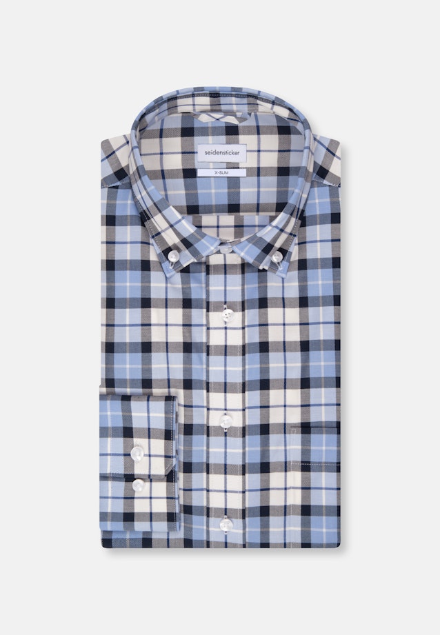 X-Slim Business Hemd Karo in Dunkelblau |  Seidensticker Onlineshop