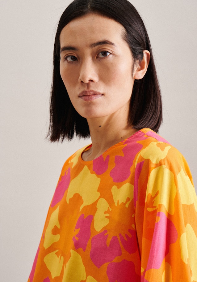 3/4-sleeve Voile Shirt Blouse in Orange |  Seidensticker Onlineshop