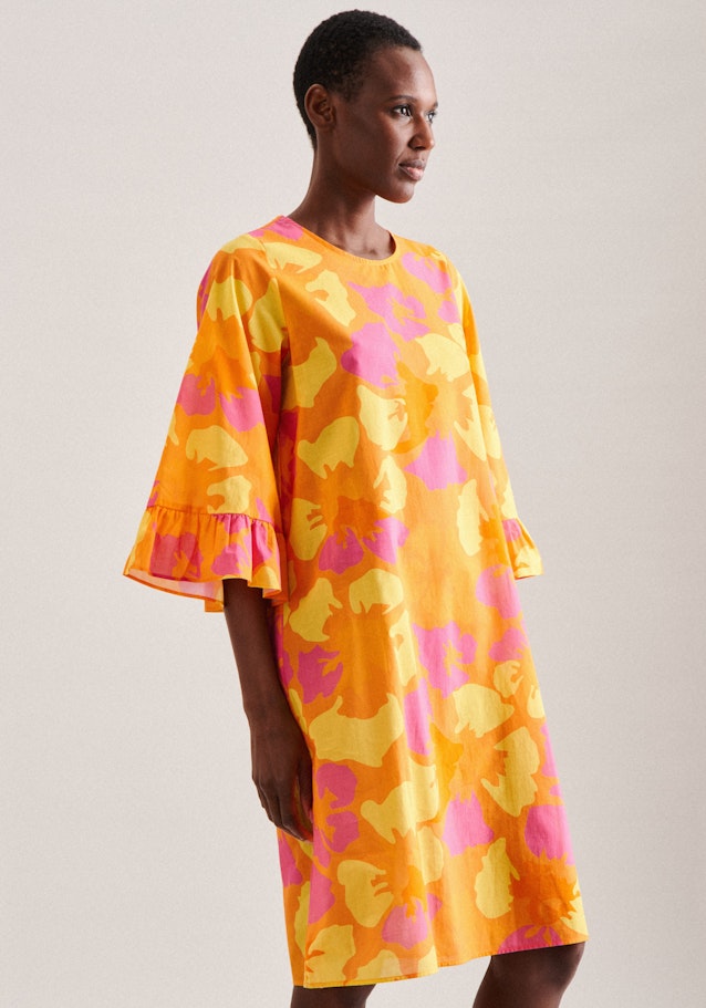 Voile Midi Kleid in Orange | Seidensticker Onlineshop
