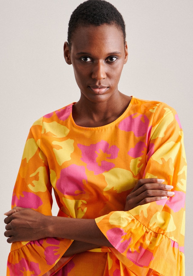 Voile Midi Kleid in Orange |  Seidensticker Onlineshop