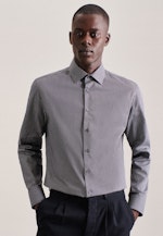 Poplin Business Shirt in Slim with Kent-Collar and extra long sleeve in Grey |  Seidensticker Onlineshop