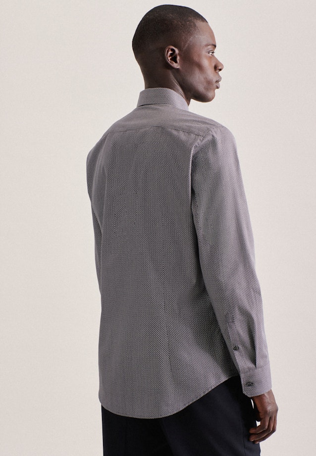 Poplin Business Shirt in Slim with Kent-Collar and extra long sleeve in Grey |  Seidensticker Onlineshop