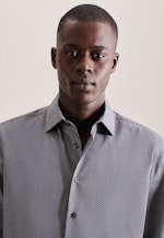 Slim Business Hemd Druck in Grau |  Seidensticker Onlineshop