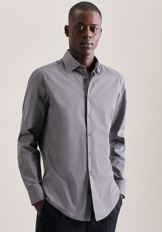 Chemise Business Slim Col Kent manches extra-longues in Gris |  Seidensticker Onlineshop