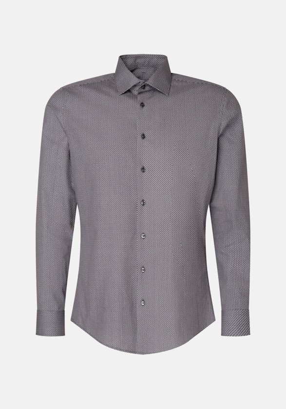 Poplin Business Shirt in Slim with Kent-Collar and extra long sleeve in Grey |  Seidensticker Onlineshop
