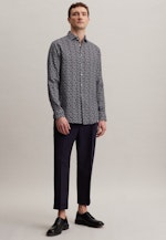 Regular fit Business Hemd Druck in Dunkelblau |  Seidensticker Onlineshop