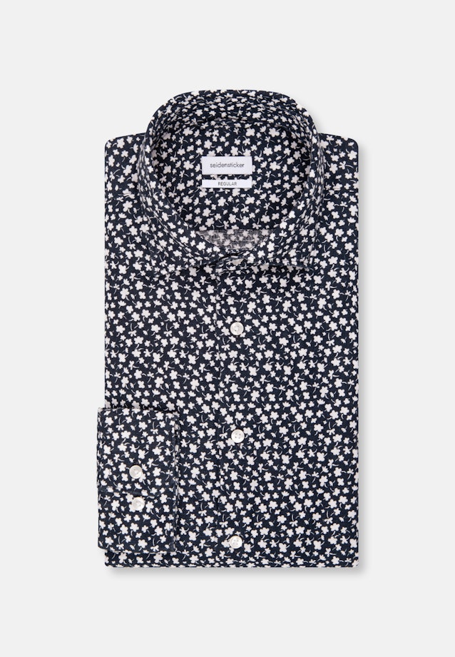 Regular fit Business Hemd Druck in Dunkelblau |  Seidensticker Onlineshop